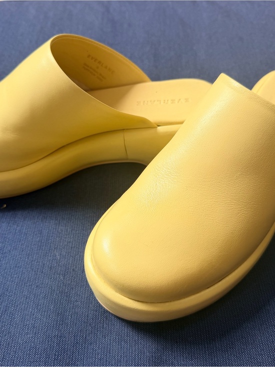 Everlane Shoes - New EVERLANE puffa Yellow Leather Slide Clog
